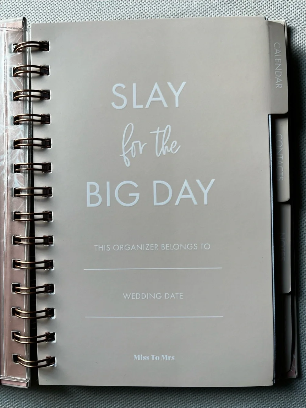 Future Mrs. Organizer - Blush Pink Spiral Wedding Planner